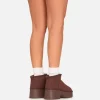 Best Akitar Faux Fur Lining Platform Block Heel Ankle Boot In Faux Suede Winter Boots | Ankle Boots