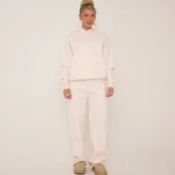 Online Basic Straight Leg Joggers In Pale Pink Tracksuits | Sweatsuits