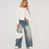 Store Button Front Pocket Detail Bomber Jacket In Cream Woven Coats & Jackets | Basics