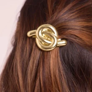 Discount Circle Link Detail Hair Clip In Gold Hair Accessories