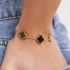 Shop Clover Detail Bracelet In And Gold Winter Sun | Jewellery