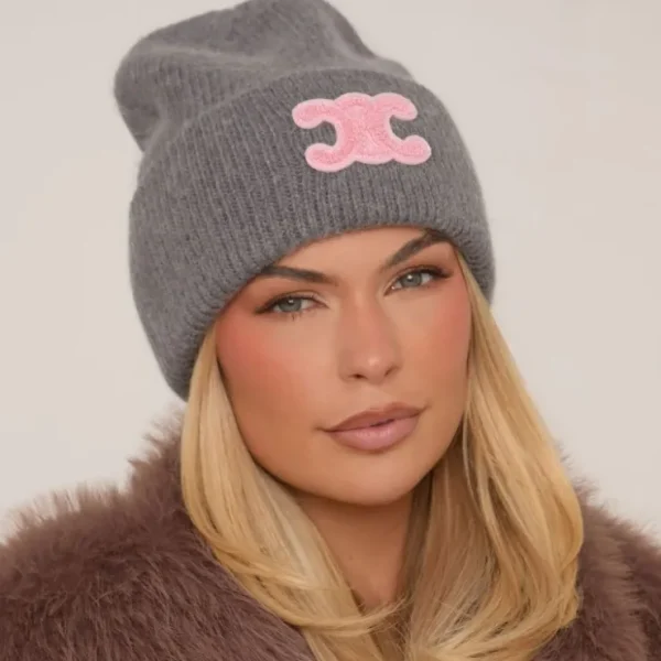 Clearance Contrast Logo Detail Fold Over Beanie Hat In Knit Hats | Hats
