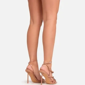 Outlet Coven Multi Diamante Buckle Strap Detail Pointed Toe Stiletto Heel In Patent Party Outfits | Party Heels