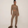 Best High Waist Leggings In Brown Cable Knit Loungewear | Loungewear