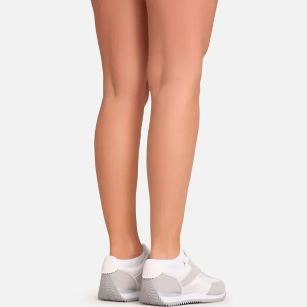 Outlet Lito Lace Up Flat Trainer In And White Activewear | Sneakers