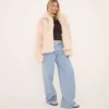Cheap Long Sleeve Collared Jacket In Faux Fur Coats & Jackets | Winter Outfits