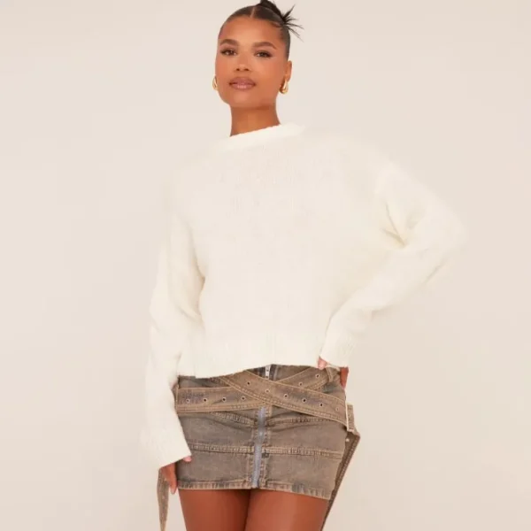 Best Long Sleeve J'Adore 8 Graphic Jumper In Boucle Knit Knitwear | Knitwear