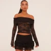 Store Low Rise Slinky Waist Tiered Mini Skirt In Black Lace Skirts | Skirt And Top Sets