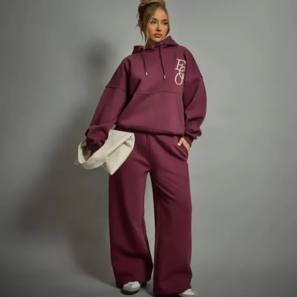 Discount Oversized Graphic Hoodie In Plum Loungewear | Loungewear