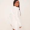 Sale Plunge Ruched Front Blazer Dress In White Dresses | Blazers